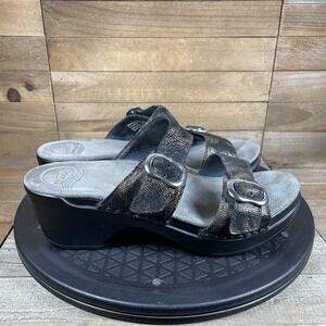 Dansko Womens Size 7 US Sophie Sandal Slides Speckled Snake Brown/Black Eur 37